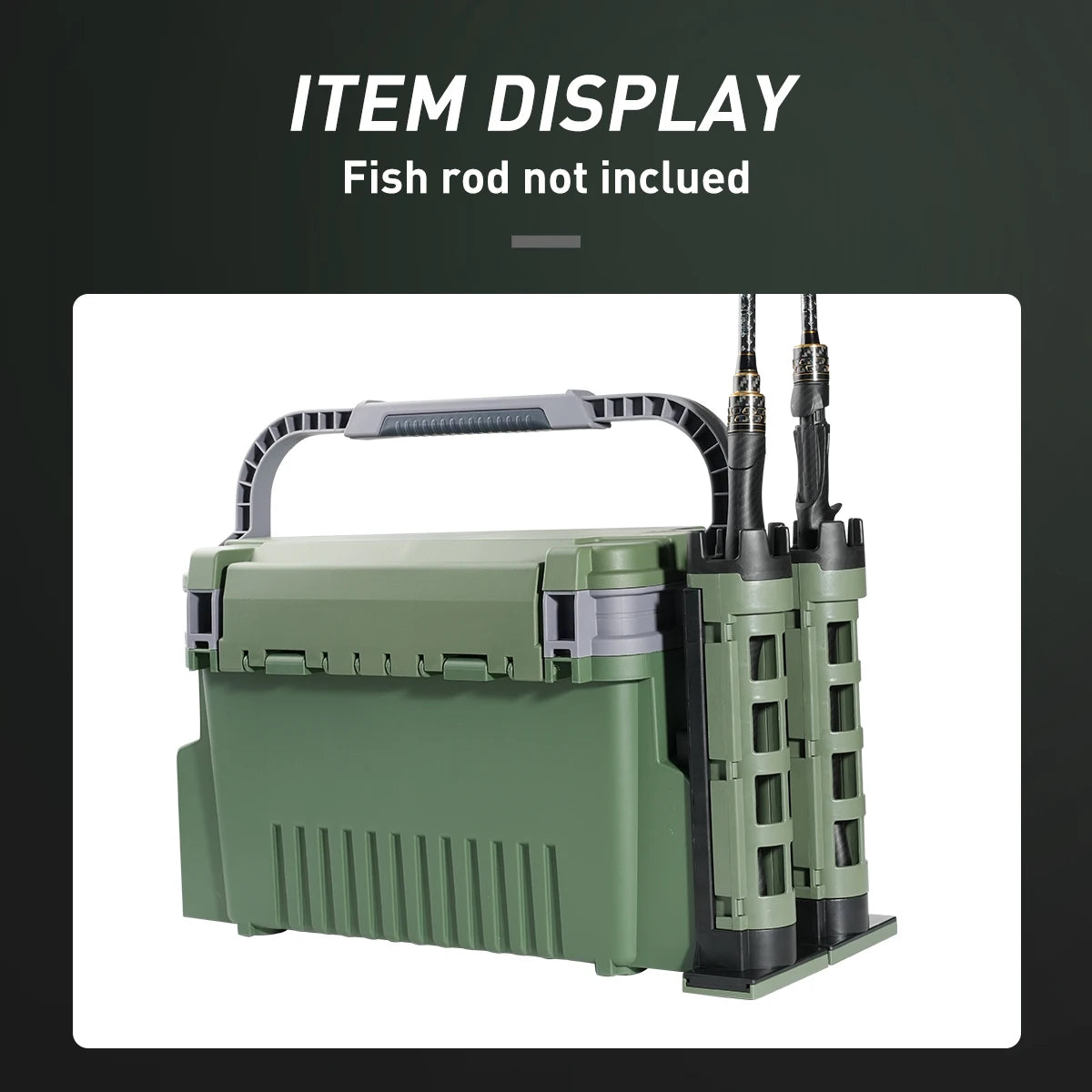 BaseBox Pro — Cutie Pescuit cu Suport Lansetă & Organizare Completă