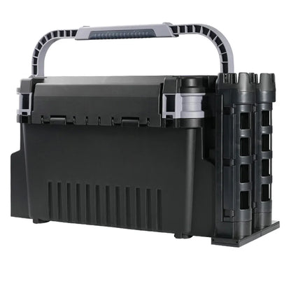 BaseBox Pro — Cutie Pescuit cu Suport Lansetă & Organizare Completă