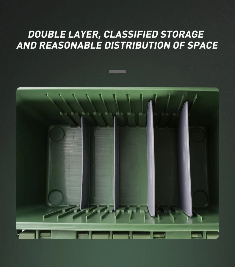 BaseBox Pro — Cutie Pescuit cu Suport Lansetă & Organizare Completă