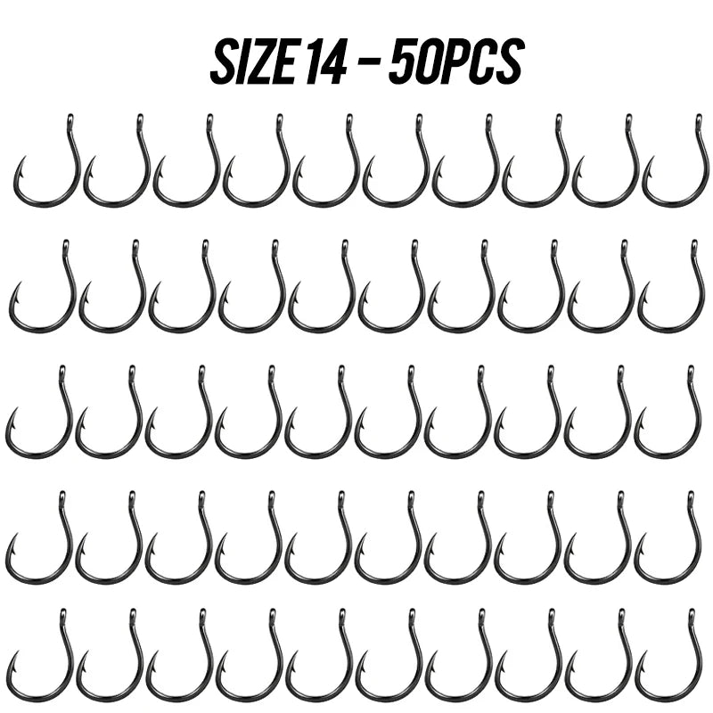 SteelHook Pro — Cârlige Crap din Oțel, Anti-Coroziune, 50 buc