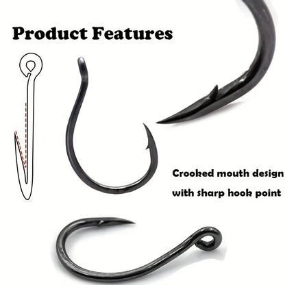 SteelHook Pro — Cârlige Crap din Oțel, Anti-Coroziune, 50 buc