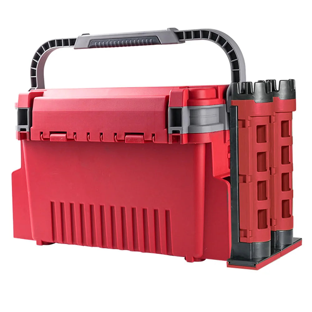 BaseBox Pro — Cutie Pescuit cu Suport Lansetă & Organizare Completă