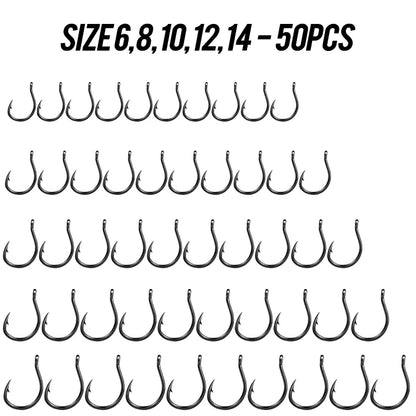 SteelHook Pro — Cârlige Crap din Oțel, Anti-Coroziune, 50 buc