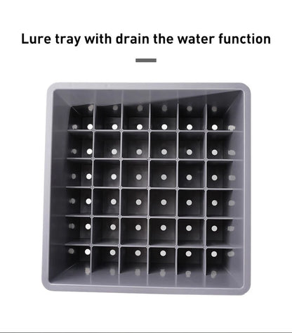 BaseBox Pro — Cutie Pescuit cu Suport Lansetă & Organizare Completă