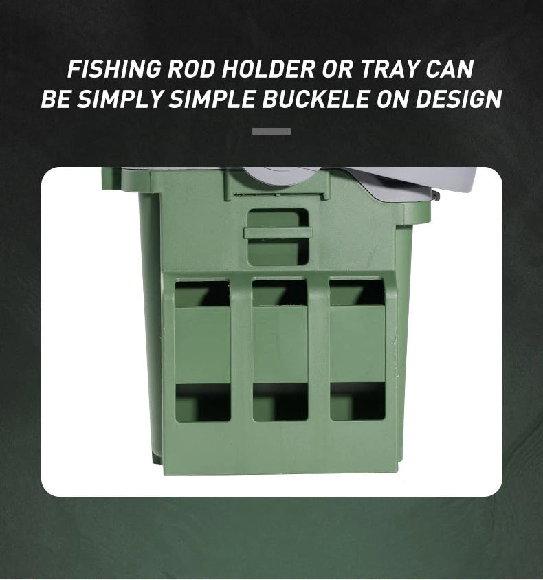 BaseBox Pro — Cutie Pescuit cu Suport Lansetă & Organizare Completă