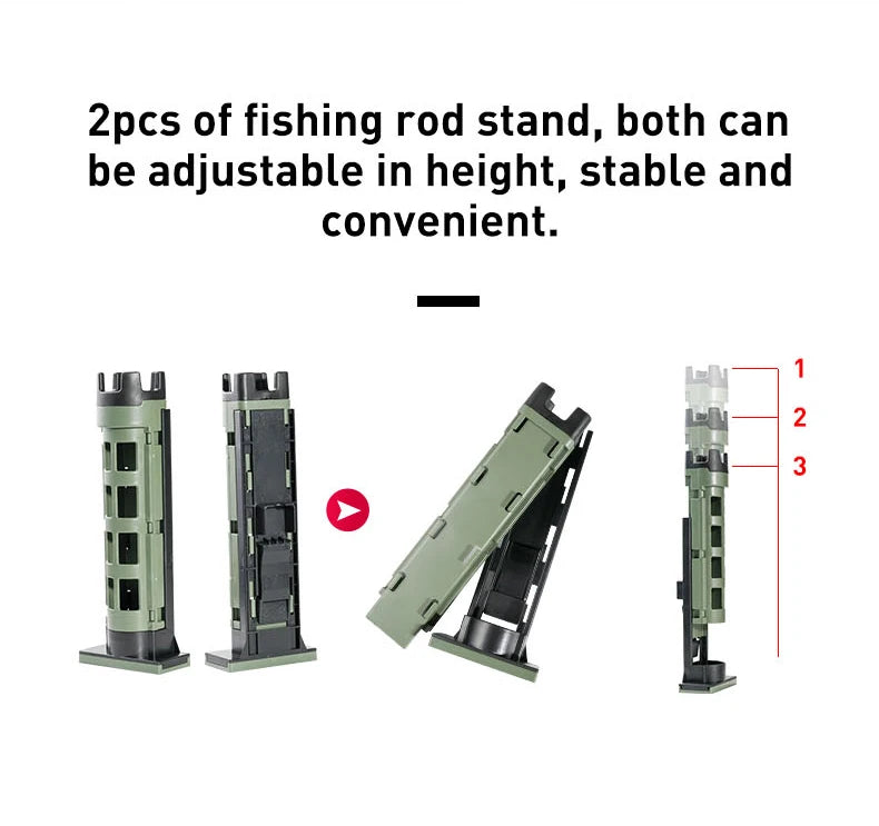 BaseBox Pro — Cutie Pescuit cu Suport Lansetă & Organizare Completă