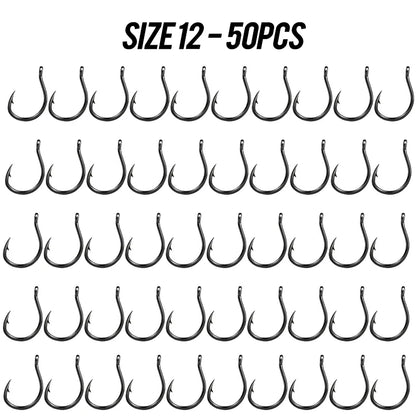 SteelHook Pro — Cârlige Crap din Oțel, Anti-Coroziune, 50 buc