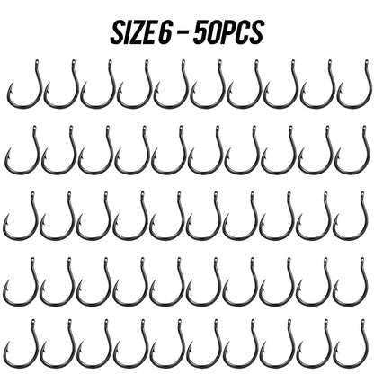 SteelHook Pro — Cârlige Crap din Oțel, Anti-Coroziune, 50 buc